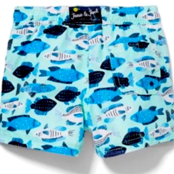 Janie And Jack  Fish Print Swim Trunk  2t